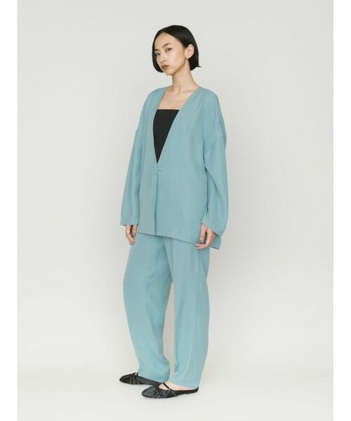 MIDIUMISOLID / ミディウミソリッド スラックス・ドレスパンツ | MIDIUMISOLID for Ladies センタープレスストレートイージーパンツ | 詳細3