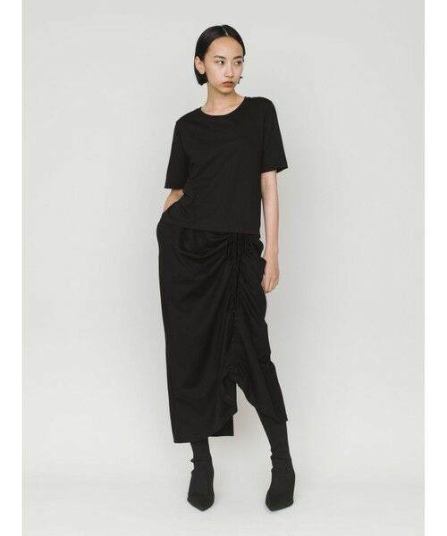 MIDIUMISOLID / ミディウミソリッド ミニ・ひざ丈スカート | MIDIUMISOLID for Ladies ドローストリングスカート | 詳細3