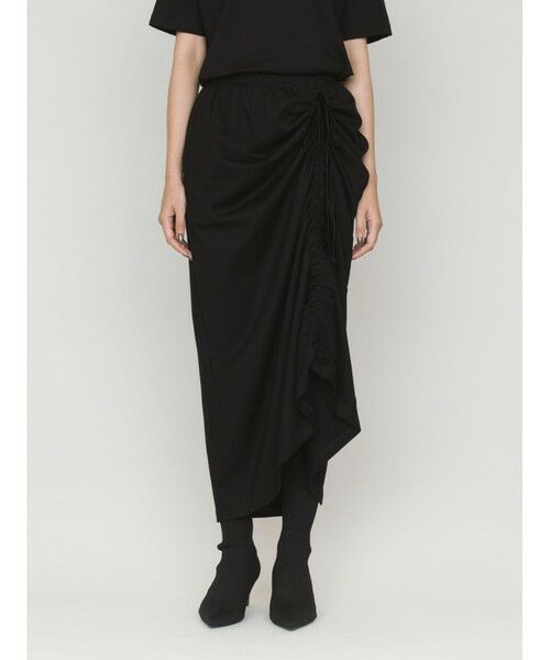 MIDIUMISOLID / ミディウミソリッド ミニ・ひざ丈スカート | MIDIUMISOLID for Ladies ドローストリングスカート | 詳細6