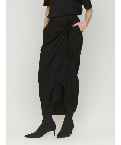 MIDIUMISOLID / ミディウミソリッド ミニ・ひざ丈スカート | MIDIUMISOLID for Ladies ドローストリングスカート | 詳細7