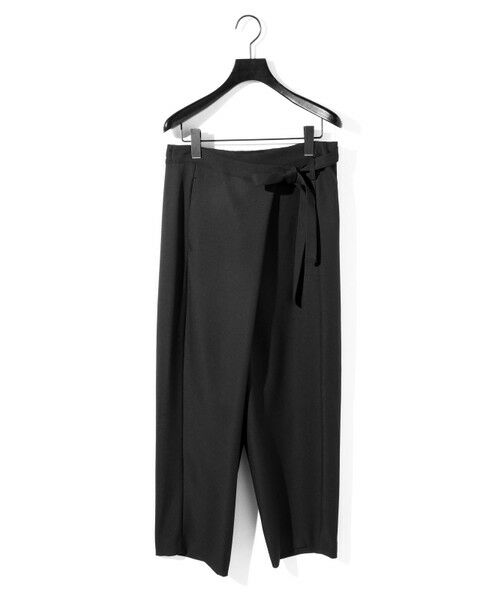 MIDIUMISOLID/ミディウミソリッド MIDIUMISOLID ドレープラップパンツ ブラック(color99) SIZE 36 MIDIUMISOLID/ミディウミソリッド MIDIUMISOLID ドレープラップパンツ ブラック(color99) SIZE 36
