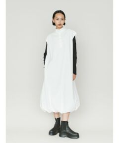 MIDIUMISOLID / ミディウミソリッド ロング・マキシ丈ワンピース | MIDIUMISOLID for Ladies ノースリーブバルーンシャツワンピース