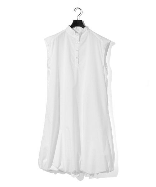 MIDIUMISOLID / ミディウミソリッド ロング・マキシ丈ワンピース | MIDIUMISOLID for Ladies ノースリーブバルーンシャツワンピース | 詳細1