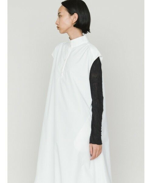 MIDIUMISOLID / ミディウミソリッド ロング・マキシ丈ワンピース | MIDIUMISOLID for Ladies ノースリーブバルーンシャツワンピース | 詳細9