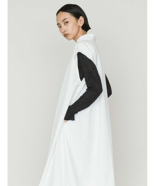 MIDIUMISOLID / ミディウミソリッド ロング・マキシ丈ワンピース | MIDIUMISOLID for Ladies ノースリーブバルーンシャツワンピース | 詳細10