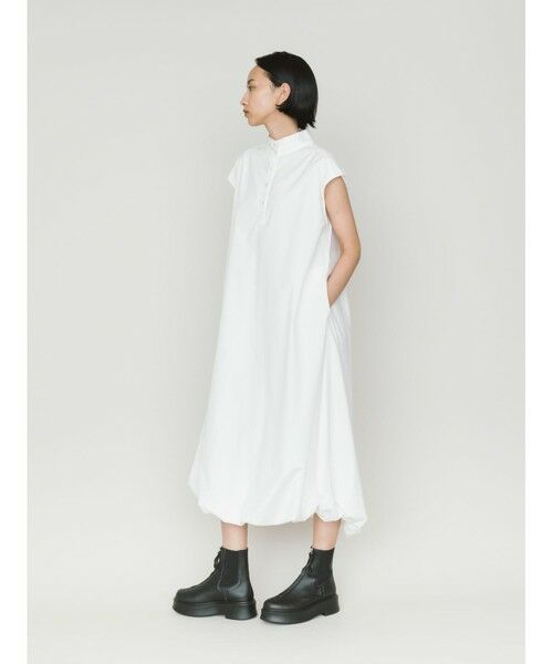 MIDIUMISOLID / ミディウミソリッド ロング・マキシ丈ワンピース | MIDIUMISOLID for Ladies ノースリーブバルーンシャツワンピース | 詳細5