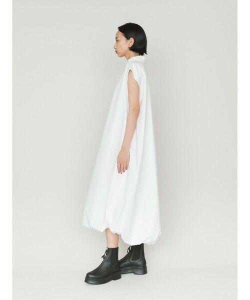 MIDIUMISOLID / ミディウミソリッド ロング・マキシ丈ワンピース | MIDIUMISOLID for Ladies ノースリーブバルーンシャツワンピース | 詳細6