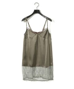 MIDIUMISOLID / ミディウミソリッド ミニ丈・ひざ丈ワンピース | MIDIUMISOLID for Ladies スリップキャミソールワンピース