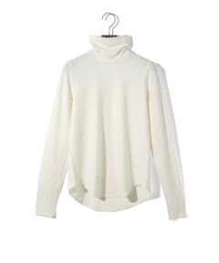 MIDIUMISOLID / ミディウミソリッド カットソー | MIDIUMISOLID for Ladies ハイネックラウンドヘムプルオーバー