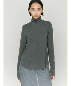 MIDIUMISOLID / ミディウミソリッド カットソー | MIDIUMISOLID for Ladies ハイネックラウンドヘムプルオーバー