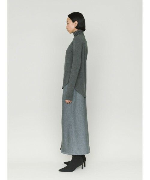 MIDIUMISOLID / ミディウミソリッド カットソー | MIDIUMISOLID for Ladies ハイネックラウンドヘムプルオーバー | 詳細11