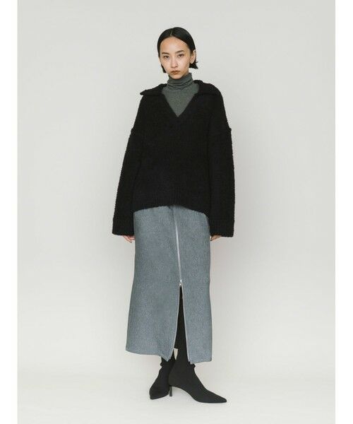 MIDIUMISOLID / ミディウミソリッド カットソー | MIDIUMISOLID for Ladies ハイネックラウンドヘムプルオーバー | 詳細14