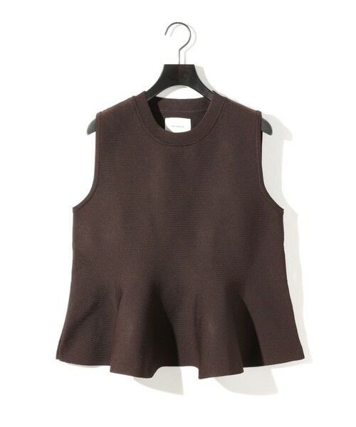 MIDIUMISOLID/ミディウミソリッド MIDIUMISOLID for Ladies ペプラムベスト ブラウン(color44) FREE MIDIUMISOLID/ミディウミソリッド MIDIUMISOLID for Ladies ペプラムベスト ブラウン(color44) FREE