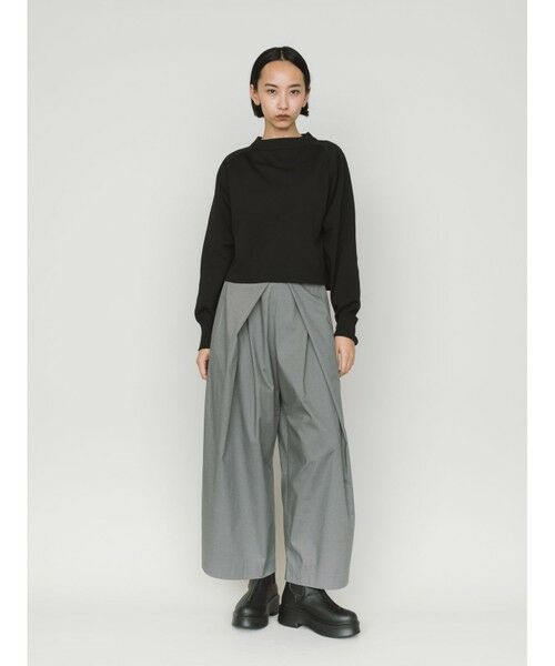 MIDIUMISOLID / ミディウミソリッド ニット・セーター | MIDIUMISOLID for Ladies ショートワイドプルオーバー | 詳細12