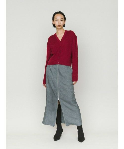 MIDIUMISOLID / ミディウミソリッド ニット・セーター | MIDIUMISOLID for Ladies Vネックリブカーディガン | 詳細7