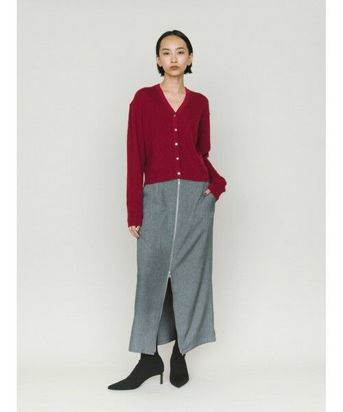 MIDIUMISOLID / ミディウミソリッド ニット・セーター | MIDIUMISOLID for Ladies Vネックリブカーディガン | 詳細6