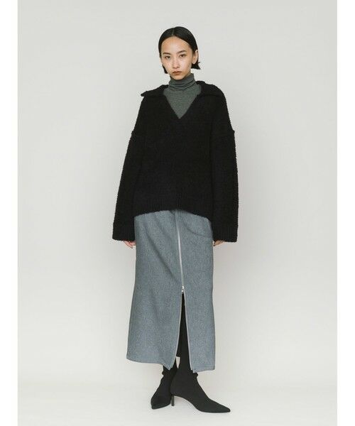 MIDIUMISOLID / ミディウミソリッド ニット・セーター | MIDIUMISOLID フェザーヤーンスキッパープルオーバー | 詳細17