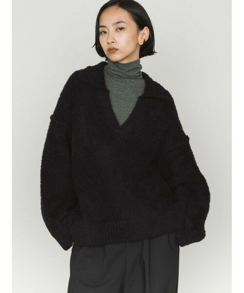 MIDIUMISOLID / ミディウミソリッド ニット・セーター | MIDIUMISOLID フェザーヤーンスキッパープルオーバー | 詳細10