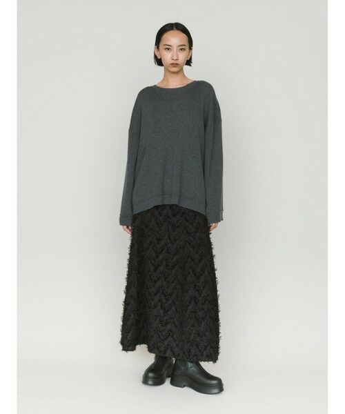 MIDIUMISOLID / ミディウミソリッド ニット・セーター | MIDIUMISOLID for Ladies リブピンタックプルオーバー | 詳細7