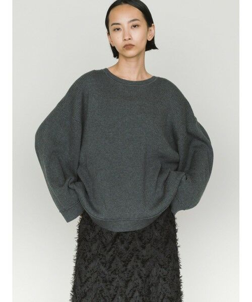 MIDIUMISOLID / ミディウミソリッド ニット・セーター | MIDIUMISOLID for Ladies リブピンタックプルオーバー | 詳細5