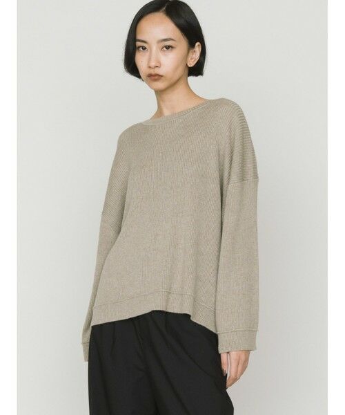 MIDIUMISOLID/ミディウミソリッド MIDIUMISOLID for Ladies リブピンタックプルオーバー グレージュ(color20) SIZE 38 MIDIUMISOLID/ミディウミソリッド MIDIUMISOLID for Ladies リブピンタックプルオーバー グレージュ(color20) SIZE 38