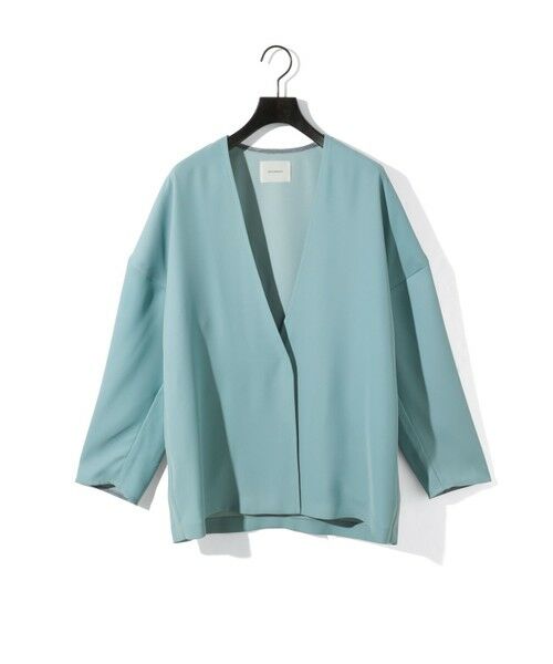 MIDIUMISOLID / ミディウミソリッド ノーカラージャケット | MIDIUMISOLID for Ladies ジャケットライクカーディガン | 詳細1