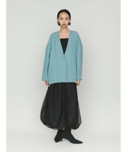 MIDIUMISOLID / ミディウミソリッド ノーカラージャケット | MIDIUMISOLID for Ladies ジャケットライクカーディガン | 詳細9