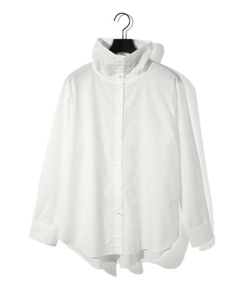 MIDIUMISOLID / ミディウミソリッド シャツ・ブラウス | MIDIUMISOLID for Ladies ドレープハイネックシャツ | 詳細2