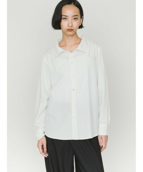 MIDIUMISOLID / ミディウミソリッド シャツ・ブラウス | MIDIUMISOLID for Ladies ドレープハイネックシャツ | 詳細5