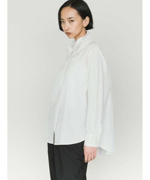 MIDIUMISOLID / ミディウミソリッド シャツ・ブラウス | MIDIUMISOLID for Ladies ドレープハイネックシャツ | 詳細6