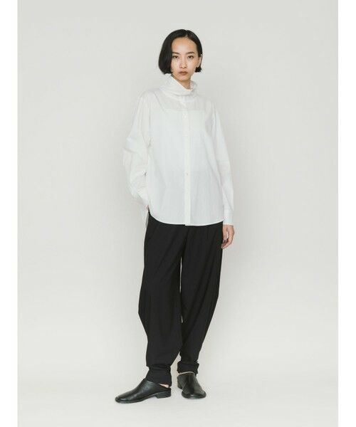 MIDIUMISOLID / ミディウミソリッド シャツ・ブラウス | MIDIUMISOLID for Ladies ドレープハイネックシャツ | 詳細8