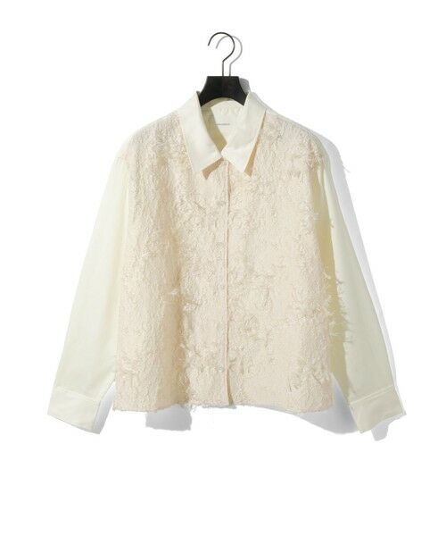 MIDIUMISOLID / ミディウミソリッド シャツ・ブラウス | MIDIUMISOLID for Ladies フロントジャカードシャツ（アイボリー(color12)）