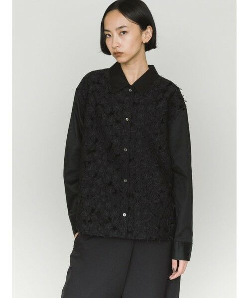 MIDIUMISOLID / ミディウミソリッド シャツ・ブラウス | MIDIUMISOLID for Ladies フロントジャカードシャツ | 詳細4