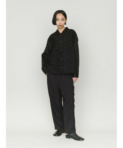 MIDIUMISOLID / ミディウミソリッド シャツ・ブラウス | MIDIUMISOLID for Ladies フロントジャカードシャツ | 詳細7