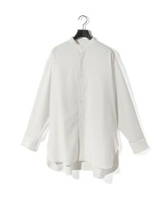 MIDIUMISOLID / ミディウミソリッド シャツ・ブラウス | MIDIUMISOLID バンドカラーロングシャツ