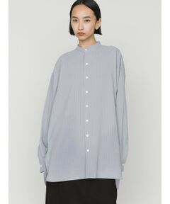 MIDIUMISOLID / ミディウミソリッド シャツ・ブラウス | MIDIUMISOLID バンドカラーロングシャツ