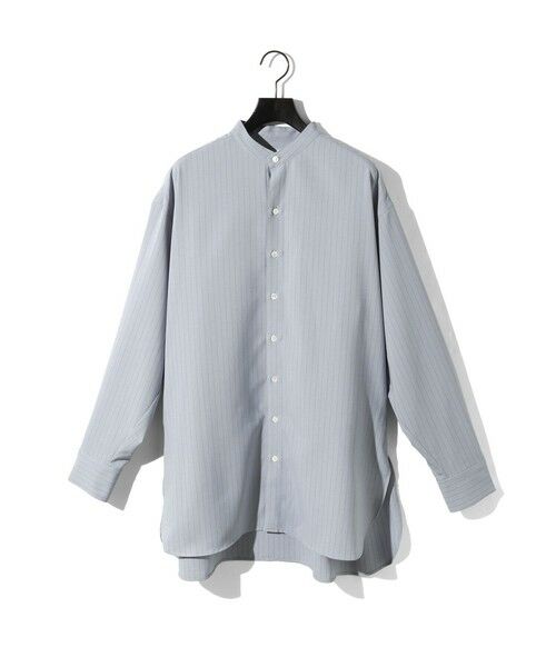 MIDIUMISOLID / ミディウミソリッド シャツ・ブラウス | MIDIUMISOLID バンドカラーロングシャツ | 詳細2