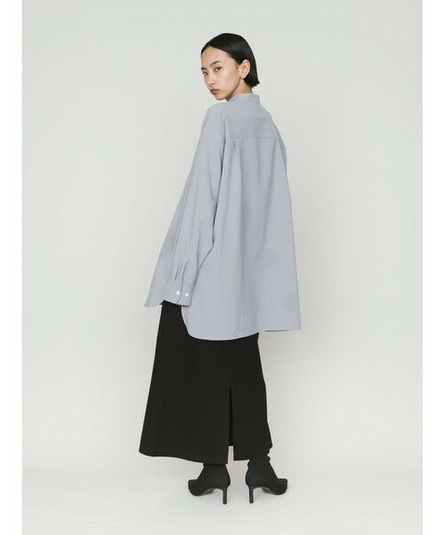 MIDIUMISOLID / ミディウミソリッド シャツ・ブラウス | MIDIUMISOLID バンドカラーロングシャツ | 詳細10