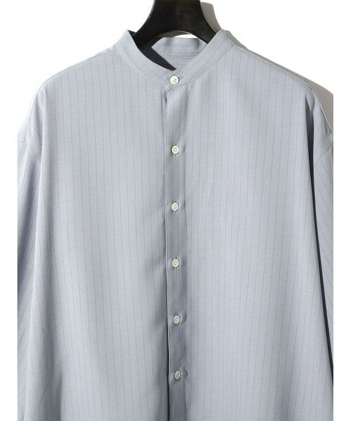 MIDIUMISOLID / ミディウミソリッド シャツ・ブラウス | MIDIUMISOLID バンドカラーロングシャツ | 詳細12