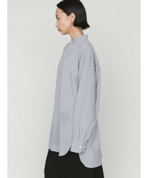 MIDIUMISOLID / ミディウミソリッド シャツ・ブラウス | MIDIUMISOLID バンドカラーロングシャツ | 詳細5