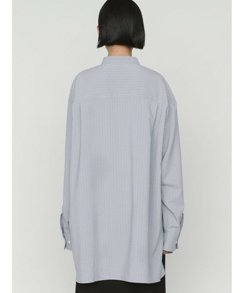 MIDIUMISOLID / ミディウミソリッド シャツ・ブラウス | MIDIUMISOLID バンドカラーロングシャツ | 詳細6