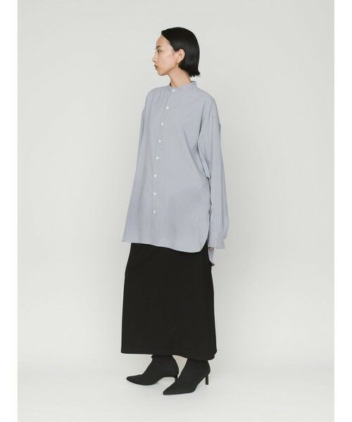 MIDIUMISOLID / ミディウミソリッド シャツ・ブラウス | MIDIUMISOLID バンドカラーロングシャツ | 詳細8