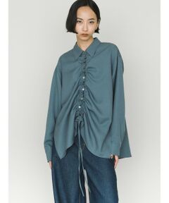 MIDIUMISOLID / ミディウミソリッド シャツ・ブラウス | MIDIUMISOLID ドローストリングシャツ