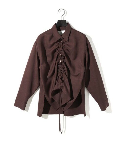 MIDIUMISOLID / ミディウミソリッド シャツ・ブラウス | MIDIUMISOLID ドローストリングシャツ | 詳細2