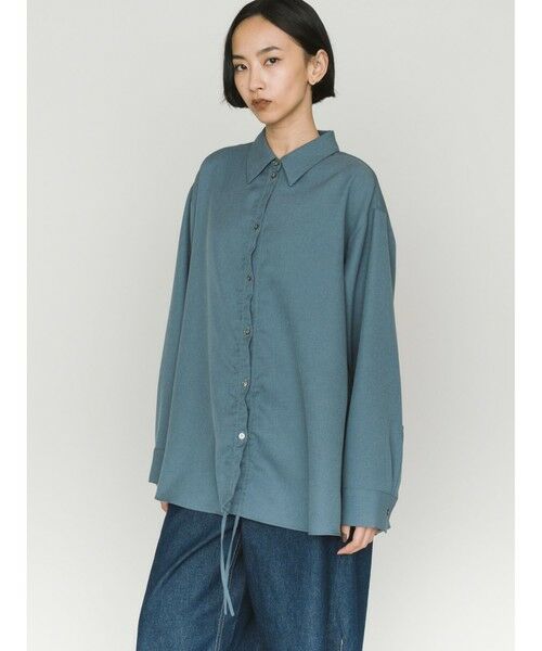 MIDIUMISOLID / ミディウミソリッド シャツ・ブラウス | MIDIUMISOLID ドローストリングシャツ | 詳細20