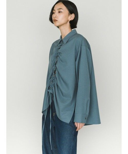 MIDIUMISOLID / ミディウミソリッド シャツ・ブラウス | MIDIUMISOLID ドローストリングシャツ | 詳細16