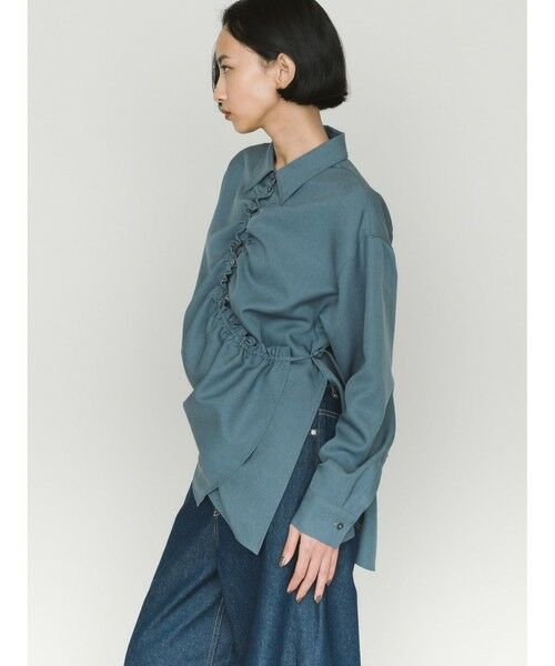 MIDIUMISOLID / ミディウミソリッド シャツ・ブラウス | MIDIUMISOLID ドローストリングシャツ | 詳細18