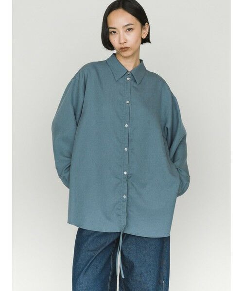 MIDIUMISOLID / ミディウミソリッド シャツ・ブラウス | MIDIUMISOLID ドローストリングシャツ | 詳細19