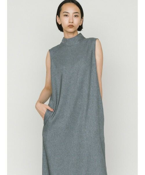 MIDIUMISOLID / ミディウミソリッド ロング・マキシ丈ワンピース | MIDIUMISOLID for Ladies ハイネックノースリーブワンピース | 詳細18