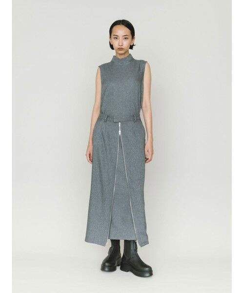 MIDIUMISOLID / ミディウミソリッド ロング・マキシ丈ワンピース | MIDIUMISOLID for Ladies ハイネックノースリーブワンピース | 詳細23